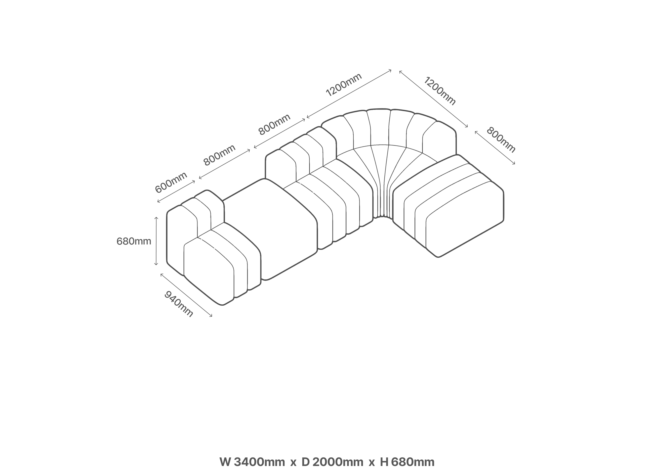 폴사이몬 Roll Fabric Sofa